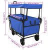 vidaXL Folding Hand Trolley Black 105 x 56.5 x 116 cm Oxford Cloth