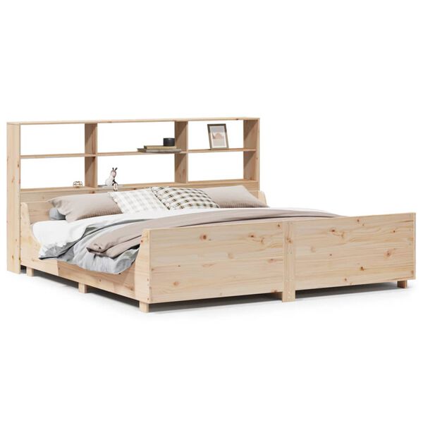 vidaXL Bookcase Bed without Mattress 180x200 cm Super King Solid Wood