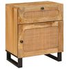 vidaXL Bedside Cabinet Natural 50 x 33 x 60 cm Solid Mango Wood