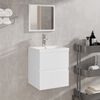 vidaXL Bathroom Sink Cabinet with Basin and Mirror White
