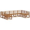 vidaXL Outdoor Sofa Set 9 pcs Natural Solid Acacia Wood