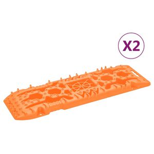 vidaXL Traction Boards 2 pcs Orange 107x31x7 cm Nylon