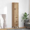 vidaXL Highboard Artisan Oak 34.5 x 34 x 180 cm Engineered Wood