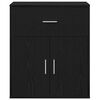 vidaXL Sideboard with Drawer Black Oak 60 x 31 x 70 cm Engineered Wood