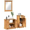 vidaXL Bathroom Furniture Set VIGO 3 pcs Honey Brown Solid Pine Wood