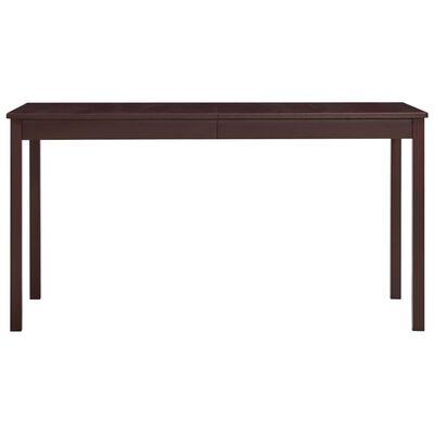 vidaXL Dining Table Dark Brown 140x70x73 cm Pinewood