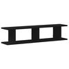vidaXL Wall Shelves 2 pcs Black Oak 90x18x20 cm Engineered Wood