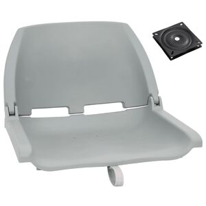 vidaXL 2 Piece Foldable Boat Seat Set Grey