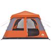 vidaXL Family Tent Dome 10-Person Grey and Orange Quick Release