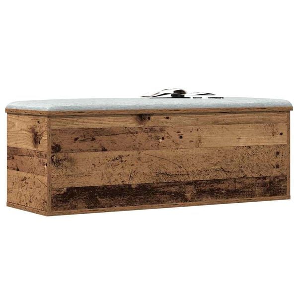 vidaXL Storage Box Old Wood 102 x 35 x 35 cm Engineered Wood