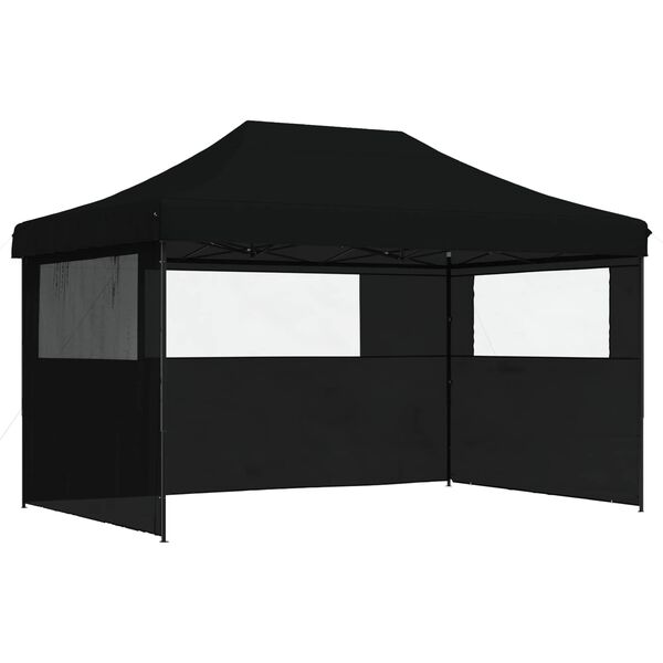 vidaXL Party Tent Folding Black 292 x 440 x 315 cm Oxford Fabric