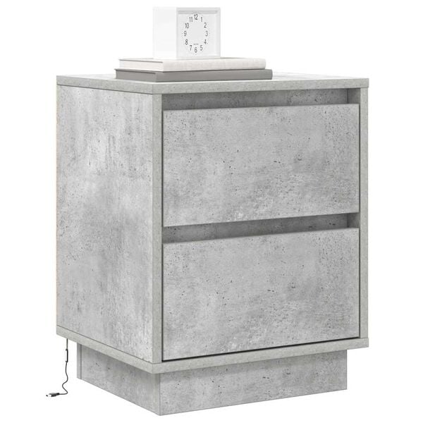 vidaXL Bedside Cabinet Concrete Grey 39 x 34.5 x 50 cm Engineered wood