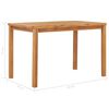 vidaXL Garden Dining Table 120x70x77 cm Solid Teak Wood