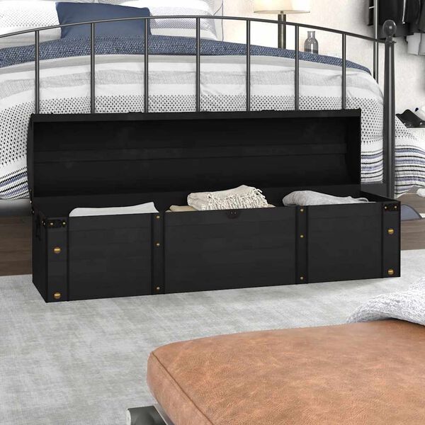 vidaXL Storage Chest Solid Wood Vintage Style 120x30x40 cm