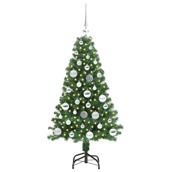 vidaXL Artificial Christmas Tree with 150 LEDs with Stand Green 120 cm