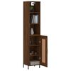 vidaXL Highboard Brown Oak 34.5x34x180 cm Engineered Wood