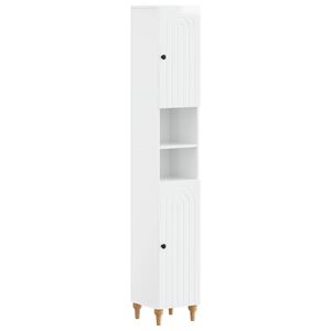 vidaXL Bathroom Cabinet with Open Shelf ALKMAAR High Gloss White