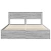 vidaXL Bed Frame Grey Sonoma 200 x 200 cm Solid Pine Wood