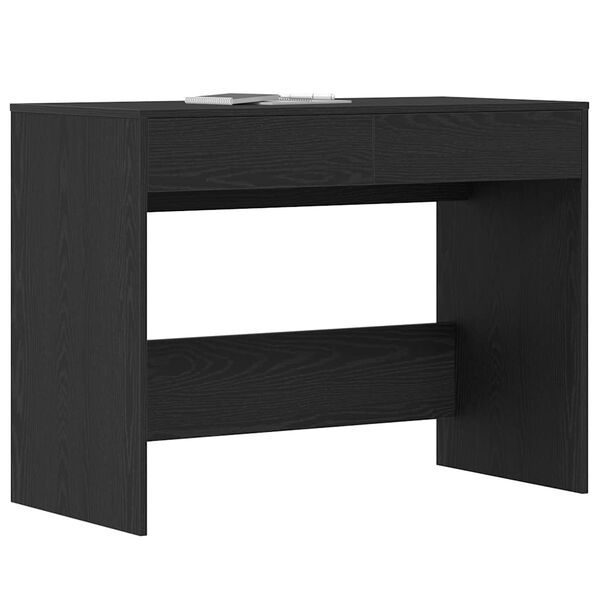 vidaXL Desk Black Oak 101x50x76.5 cm Engineered Wood