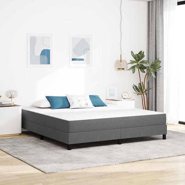vidaXL Bed Mattress with Mattress Light Grey 180 x 200 cm Fabric