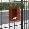 vidaXL Mailbox with Storage Rusty 30 x 20 x 55 cm Weathering Steel