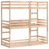 vidaXL Triple Bunk Bed without Mattress 75x190 cm Small Single Solid Wood Pine