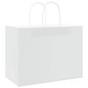 vidaXL Paper Bags 250 pcs with Handles White 32x17x25 cm