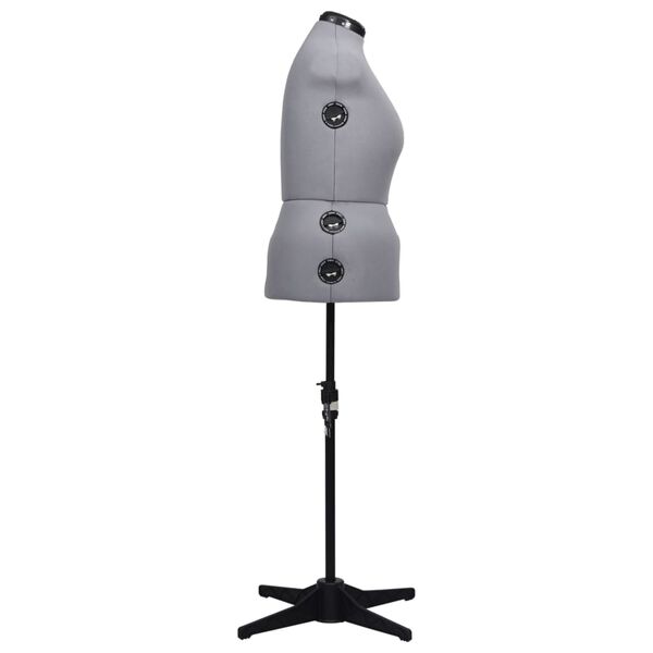 vidaXL Adjustable Dress Form Female Grey L Size 44-50