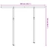 vidaXL Awning Post Set White 300x245 cm Iron