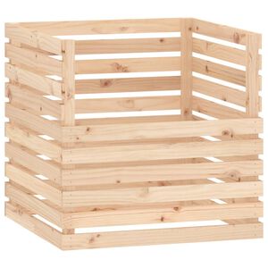 vidaXL Composter 80x80x78 cm Solid Wood Pine