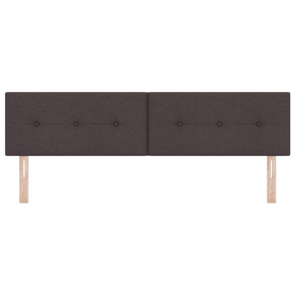 vidaXL Headboard Height Adjustable Manual Dark brown 180 cm Fabric