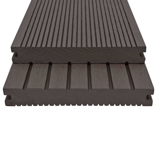 vidaXL Decking Board 4 pcs Dark Brown WPC