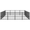 vidaXL Outdoor Dog Kennel Steel 18.82 m&sup2;