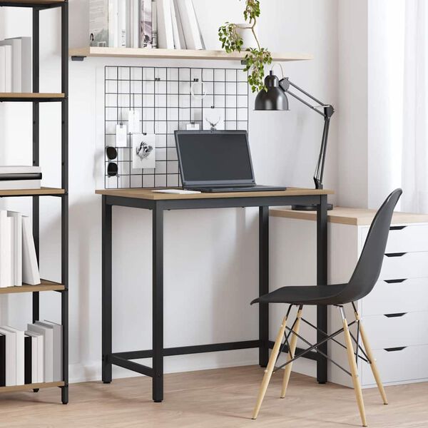 vidaXL Table Artisan Oak 100 x 50 x 76.5 cm Engineered Wood and Steel