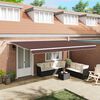 vidaXL Automatic Retractable Awning with LED Brown 500x300 cm