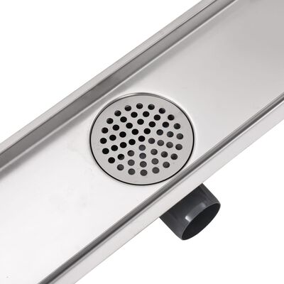 vidaXL Linear Shower Drain 530x140 mm Stainless Steel