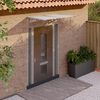 vidaXL Door Canopy Grey and Transparent 152.5x90 cm Polycarbonate