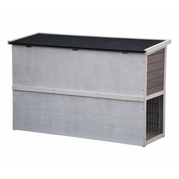 @Pet Rabbit Hutch Bigfoot Wood 137x50x85 cm White 26024