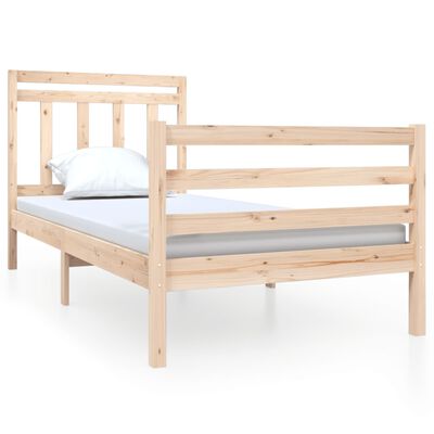 vidaXL Bed Frame 90x190 cm Single Solid Wood