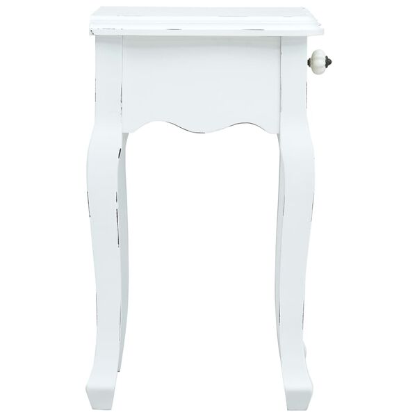 vidaXL Bedside Cabinet White 40x30x50.5 cm Wood