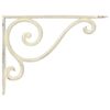 vidaXL Wall Shelf Brackets 12 pcs Antique White 12.5 x 17 x 3 cm Steel