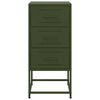 vidaXL Bedside Cabinets 2 pcs Olive Green 36x39x78 cm Steel