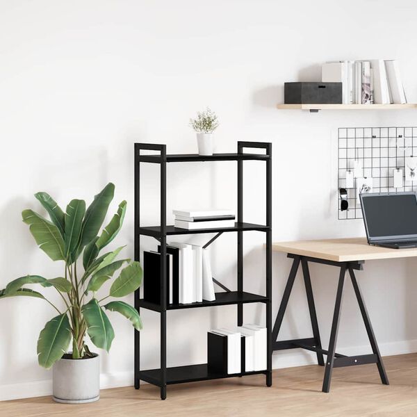 vidaXL Bookshelf Black Oak 60 x 30 x 120 cm Engineered Wood