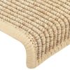 vidaXL Stair Mats 15 pcs 65x21x4 cm Light Beige Rectangular Edge