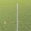 vidaXL Fence with Post Silver 1 x 10 m Steel