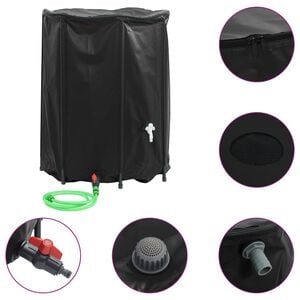 vidaXL Water Tank with Tap Foldable 750 L PVC