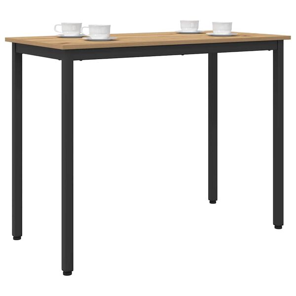 vidaXL Table Artisan Oak 100 x 50 x 76.5 cm Engineered Wood and Steel