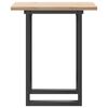 vidaXL Dining Table O-Frame 70x70x75.5 cm Solid Wood Pine and Steel