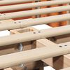 vidaXL Bed Frame Wax Brown 140 x 200 cm Solid Pine Wood