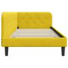 vidaXL Corner Bed Frame with Headboard Yellow 90 x 190 cm Velvet